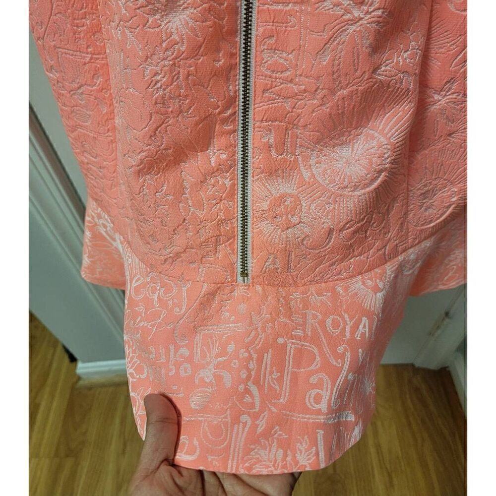 Lilly Pulitzer Peachy Pink Word On The  Street Jacqua Dress S:10 - Picture 10 of 12